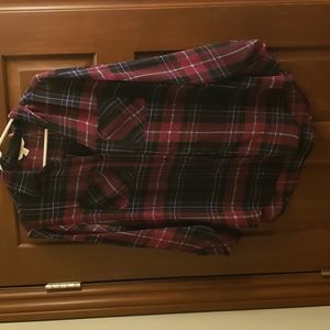 Decree sheer plaid shirt